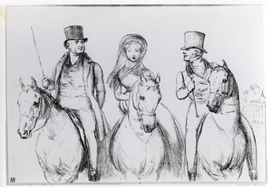 Queen Victoria, Lord Melbourne and Lord Russell by English School